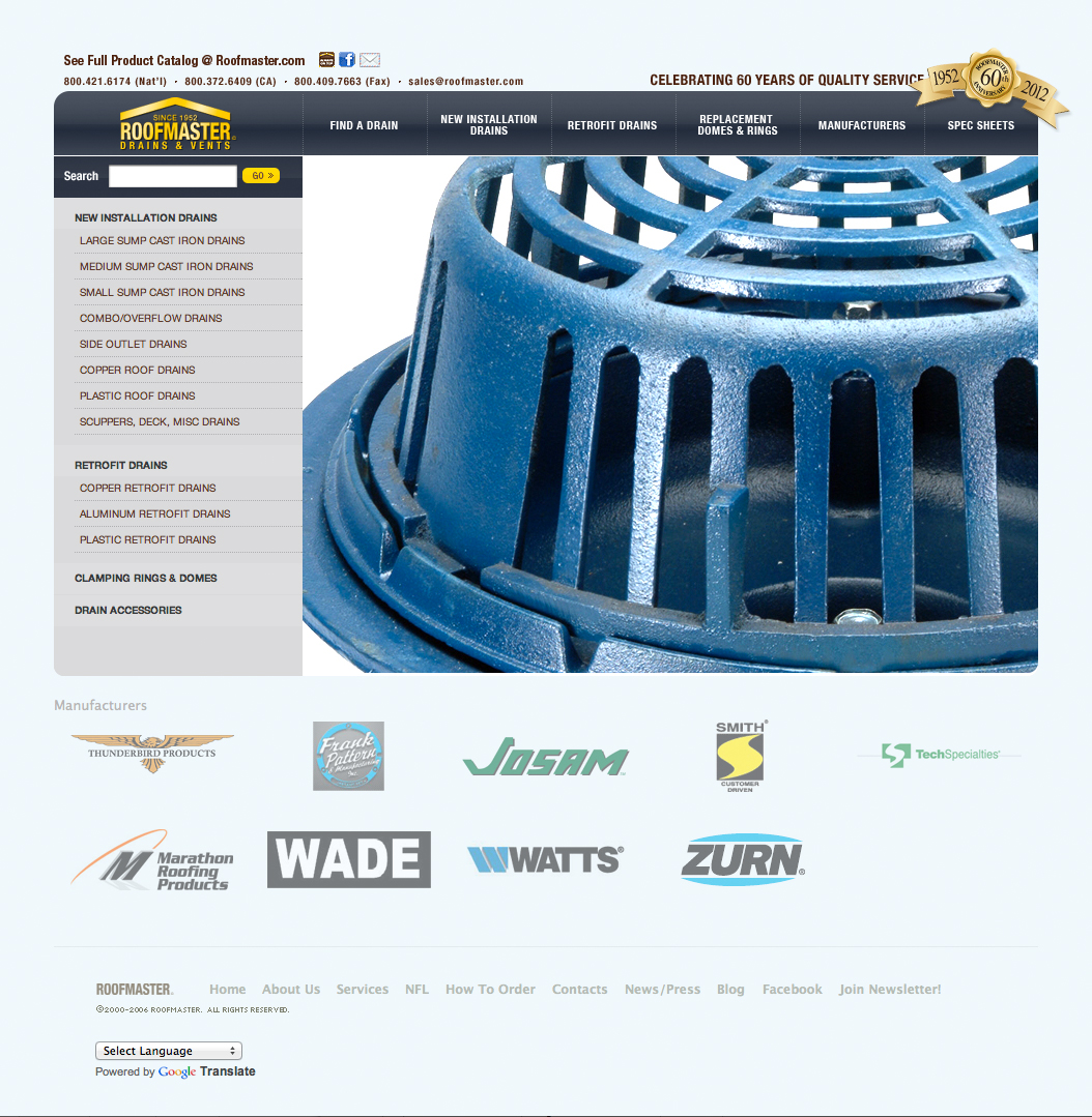 Drains homepage