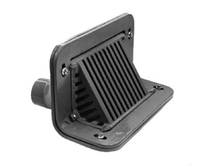 Plastic Roof Drain Flat Grate, Gray